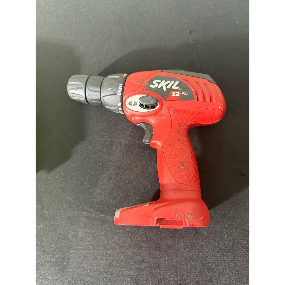 Skil Cordless Drill 12V Red Good 3/8 Inch Keyless Chuck‎ Tool Only 2466